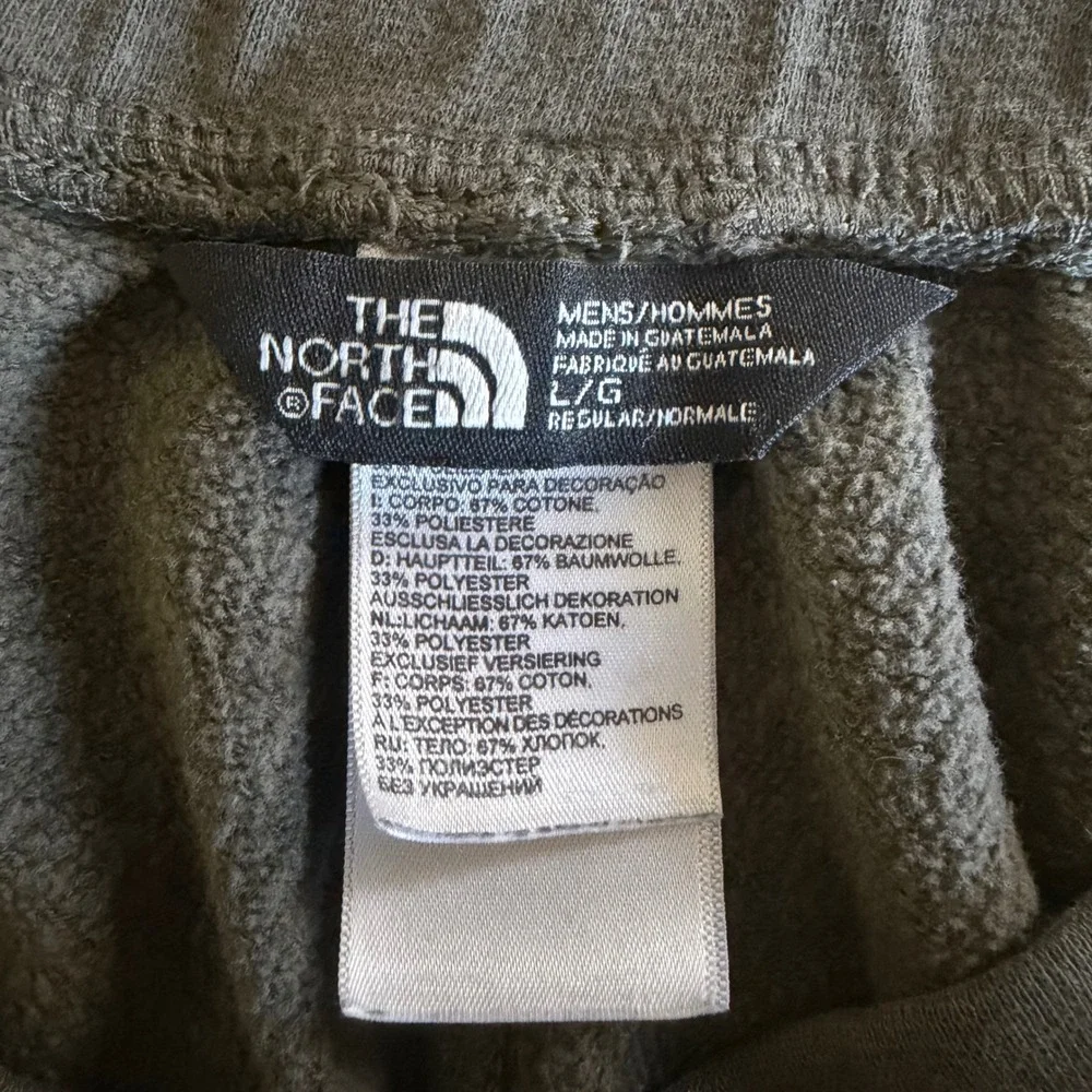 The North Face Mens Fleece Joggers Olive Green Sweatpants Large RN 61661